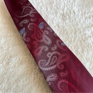 BALMAIN Burgundy Paisley Tie
